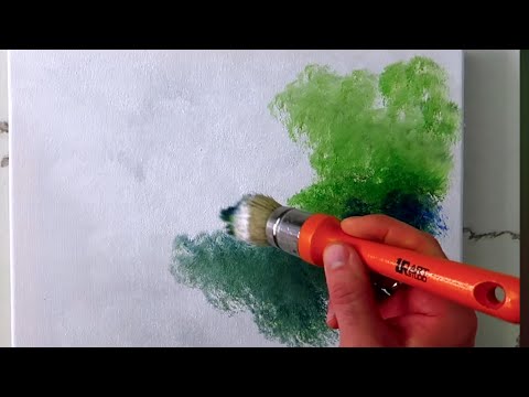 Peaceful Forest Creek | Step by Step Acrylic Painting Techniques | Oval Brush Art