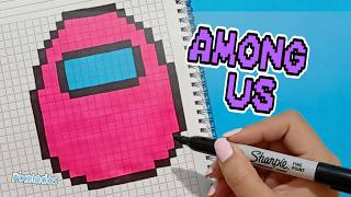 COMO DIBUJAR UN HUEVO DE PASCUA de AMONG US paso a paso PIXEL ART - PIXELADOS