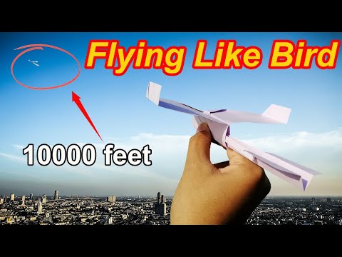 how to make the BEST paper airplane fly like bird, Cómo hacer un avión papel para que vuele siempre