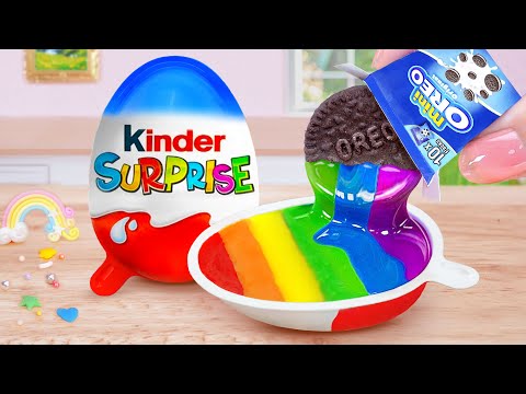 Kinder OREO Chocolate Cake ✨Best Of Miniature Rainbow Cake Decorating Recipe By Mini Cakes