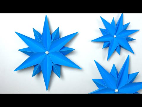 CREATE a STUNNING 3D Paper Christmas Star! How to make paper snowflakes