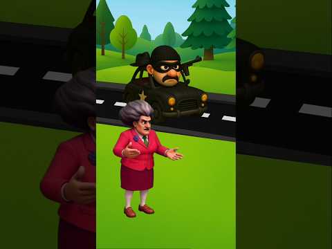 عربية العصابة 😁 scary teacher #animation #funny #shorts