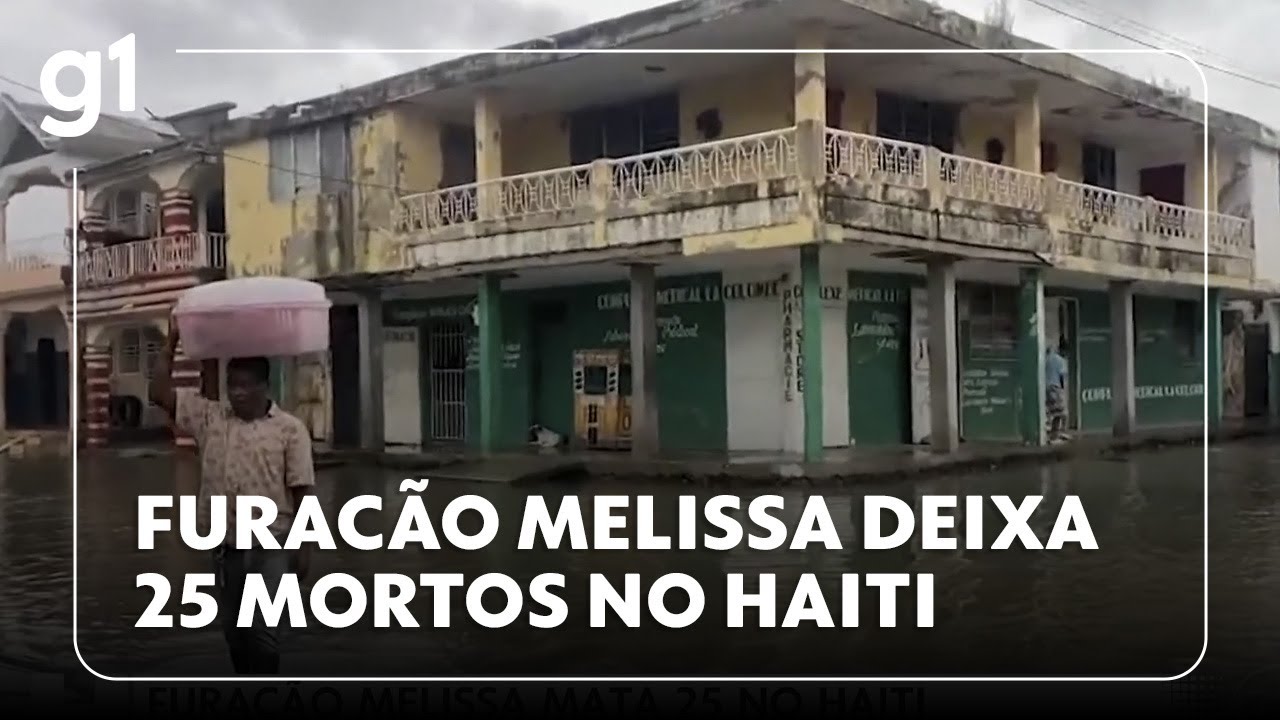 Jornal Hoje depois de provocar destruição na Jamaica furação Melissa mata 25 pessoas no Haiti  TV Online Jornal Hoje depois de provocar destruição na Jamaica furação Melissa mata 25 pessoas no Haiti
