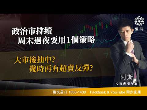 政治市持續 周末過夜要用1個策略  大市後抽中? 幾時再有超賣反彈?｜阿斯 Vivian｜Tasty盤房 2026-03-06