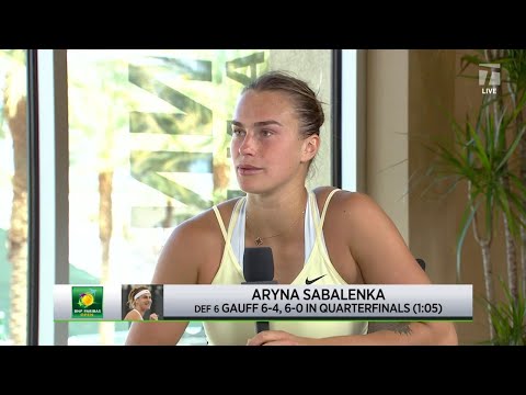 Aryna Sabalenka: “pressure her from the beginning” | 2023 Indian Wells QF Win