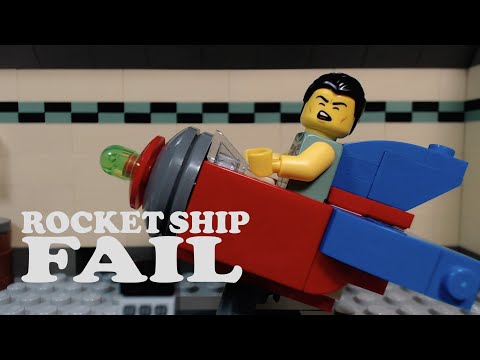 Rocket Ship Fail (stop-motion animation/Lego brickfilm)