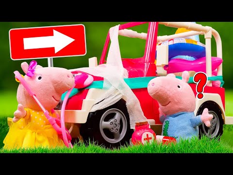 🩺 Peppa und Schorsch sind Autodoktoren! Heilen das kaputte Auto wie beim Arzt!