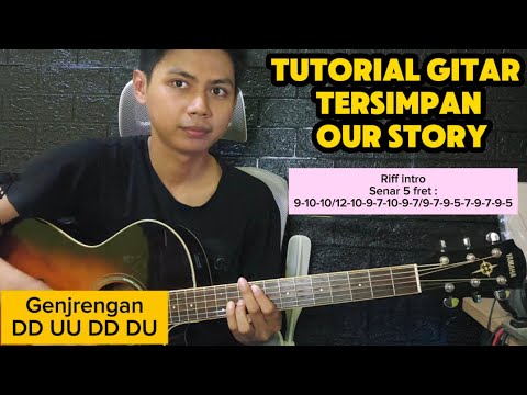 (Tutorial Gitar) Our story - Tersimpan | Power chord lengkap dengan Riff intro| Pemula langsung bisa