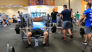 I THOUGHT someone was about to BUMP the BAR 😨 375lb/170kg bench at 152lb/69kg bodyweight