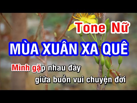 Karaoke Mùa Xuân Xa Quê Tone Nữ | @Nhan KTV