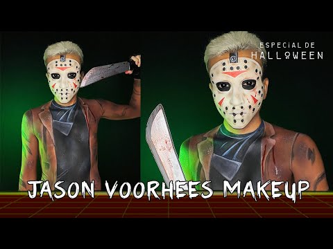 TUTORIAL MAQUIAGEM DE HALLOWEEN 2021 - JASON MASCARA + ROUPA BODYPAINT