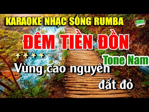 Karaoke Nhạc Trữ Tình Tone Nam Dễ Hát | Nhạc Vàng BOLERO Tuyển Chọn – ĐÊM TIỀN ĐỒN