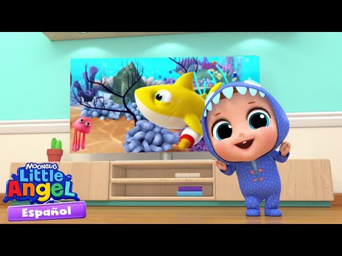 Canción del bebé tiburón 🦈 | Canciones Infantiles 🎵  Para bebés | Little Angel y sus amigos