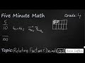 Relating Fractions and Decimals in 4th Grade Math