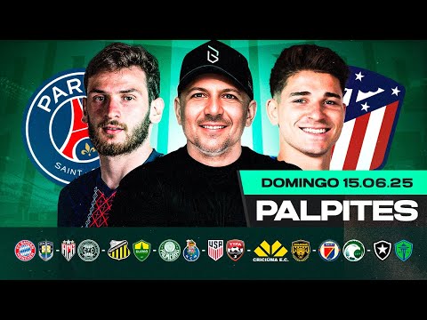 PALPITES DE FUTEBOL PARA HOJE 15 06 2025 (DOMINGO) + BILHETE PRONTO | Boleiros Tips