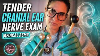 Cranial  NERVE ear exam  ASMR sleep aid relaxing  #medical #sleepaid