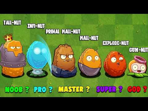Tournament 24 DEFENSE & NUT Plants Level 1 - Who Will WIn? - Pvz 2 Plant vs Plant