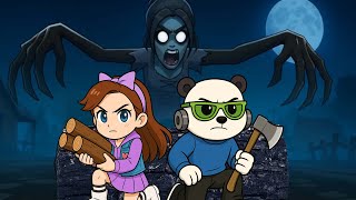 99 NOCHES en el BOSQUE pero nos ATACA una CHICA ZOMBIEN en ROBLOX