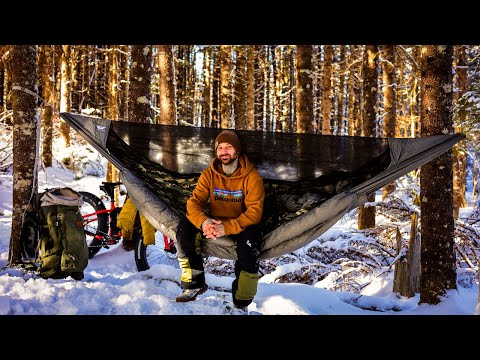 Bushcraft Campfire Winter Hammock Adventure