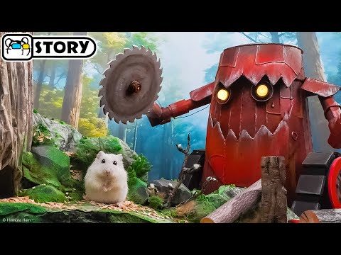 Hamster vs The Lumberbot: The Sawmill Maze Adventure! 🐹 Homura Ham Pets