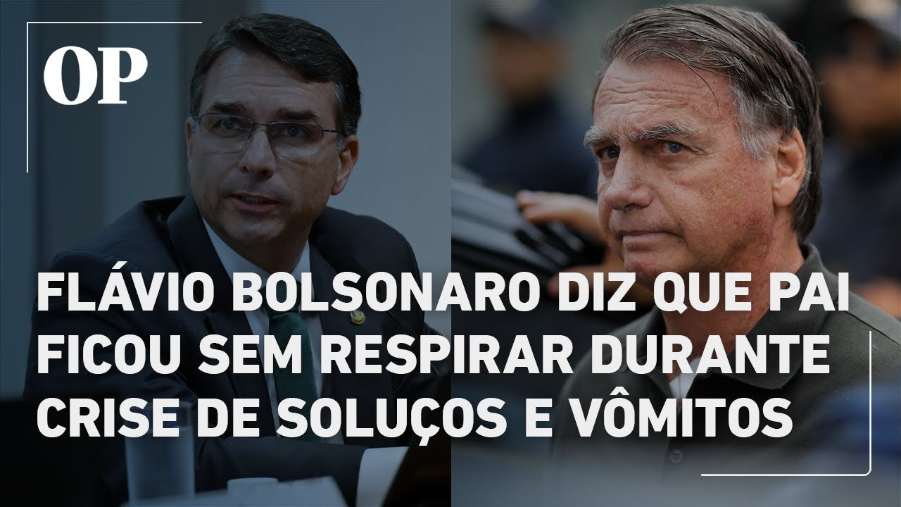 Flávio Bolsonaro revela que o pai ficou dez segundos sem respirar em crise de soluço e vômito