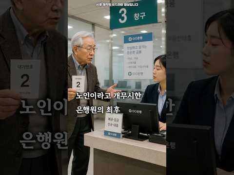 노인이라고 개무시한 은행원의 최후 #숏드라마 #<strong>사이다</strong> #숏턴