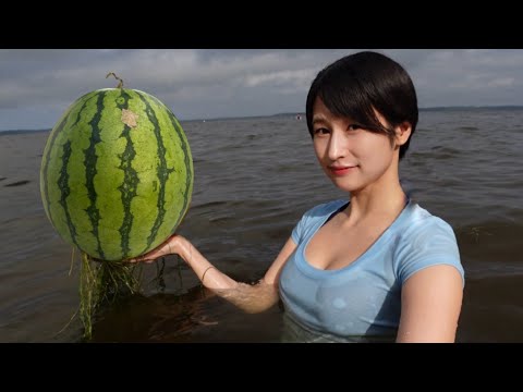 スイカ割りとびしょ濡れ！家族と夏の大騒ぎ