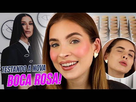 A BASE DA BOCA ROSA FOI REFORMULADA! TESTEI STICK PELE, PÓ COMPACTO E MÁSCARA DE CÍLIOS!