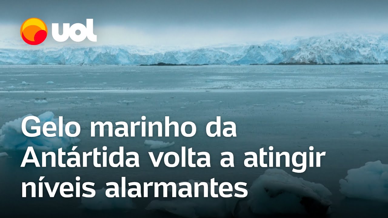 Gelo marinho da Antártida atingiu seu terceiro menor nível histórico no último inverno