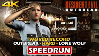 RESIDENT EVIL OUTBREAK Speedrun (8:07) World Record - J's Bar Outbreak - HARD Lone Wolf Gameplay