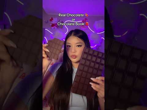 Real Chocolate 🍫 or Chocolate Book 📕 #asmr #shorts