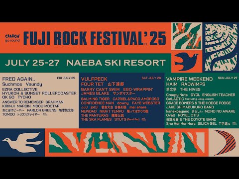 1st Lineup announced! : FUJI ROCK FESTIVAL’25