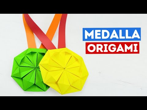 🥇 Cómo hacer una medalla de origami muy fácil