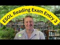 ESOL Entry 3 Reading Exam Strategies