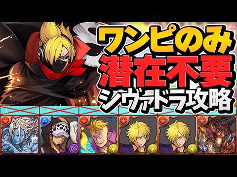 新規勢向け！超簡単ワンピース縛り編成でシヴァドラ降臨攻略！キャラ難民必見！【パズドラ】