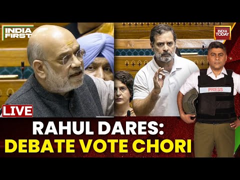 India First With Gaurav Sawant LIVE | SIR Storm In Sansad: Amit Shah Fires Back At Rahul's Dare