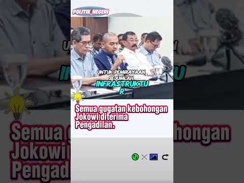 Semua gugatan kebohongan Jokowi diterima Pengadilan. #politik #jokowi #kebohongan #gugatan #fyp