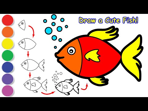 How to Draw a Cute Fish Step by Step - Easy Drawing Tutorial for Kids