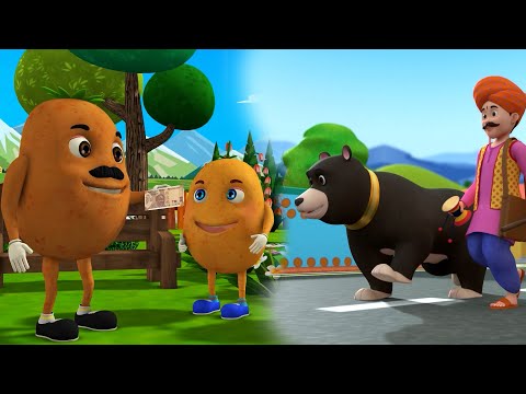 Aloo Kachaloo Beta + Kalu Madari Aaya | 3d Animated Rhymes | Kids Nursery Poems