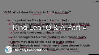 King Lear Q & A Part 4