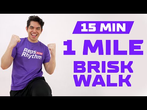 1 MILE WALK • 15 MIN FAST WALKING WORKOUT • Keoni Tamayo • Workout #236