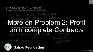 More on Problem 2: Profit on Incomplete Contracts