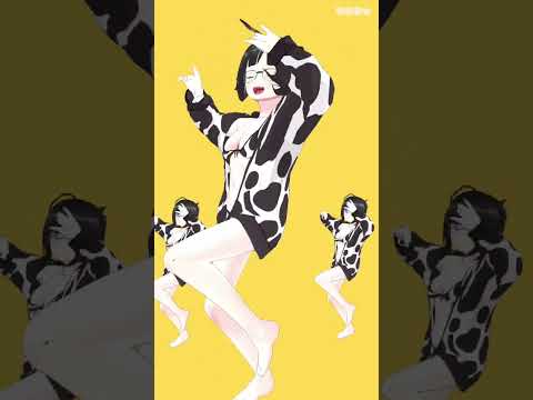 牛柄水着で配信はメン限だけ!【強風オールバック 踊ってみた】#shorts