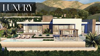 SLEEK MINIMALIST LUXURY HOUSE [NO CC] | The Sims 4: Speed Build