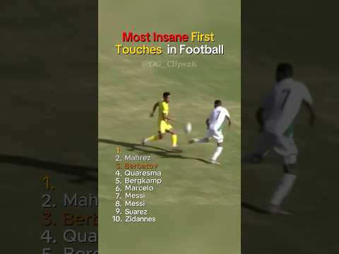 Most Insane first touches in Football #football #soccer #shorts #footballshorts #footballgoalstop10
