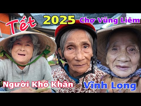 Chợ Vũng Liêm Vĩnh Long Người Cao Tuổi Khó Khăn Hạnh Phúc Nhận Quà Tết 2025 | Khương Nhựt Minh