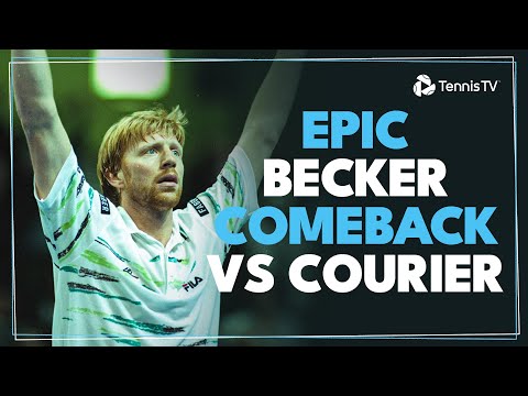 EPIC Boris Becker vs Jim Courier Tiebreak | Brussels 1992 Final Highlights