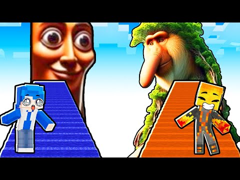 Tôi Xây Bậc Thang BRAINROT 1000 MÉT Trong Minecraft