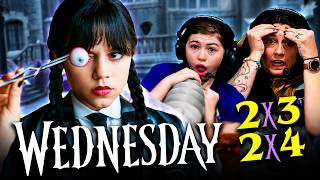 THAT CLIFFHANGER! Wednesday Season 2 Episodes 3 & 4 Reaction! | Mom & Daughter Reacts | Jenna Ortega
