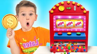 Niños juegan con la Tragamonedas Mágica